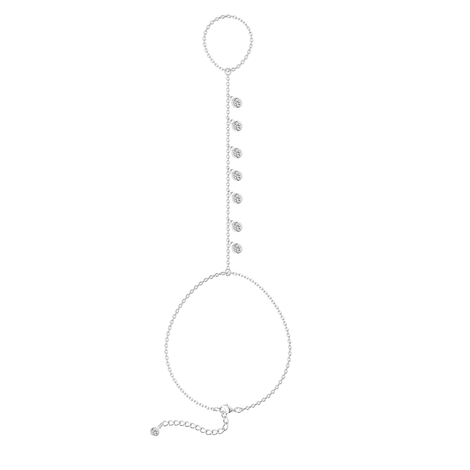 CAROVO Hand Chain Ring Bracelet